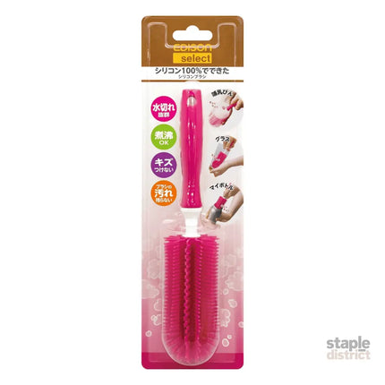 EDISON mama Silicone Baby Bottle Brush Pink-2006733472382717952