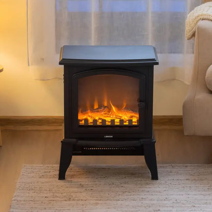 Electric 1000W to 2000W Fireplace Heater with Realistic Log Flame Display - Appliances > Heaters > Electric Heaters