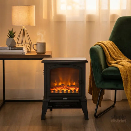 Electric 1000W to 2000W Fireplace Heater with Realistic Log Flame Display - Appliances > Heaters > Electric Heaters
