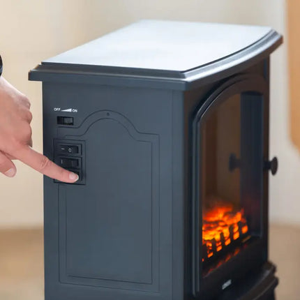Electric 1000W to 2000W Fireplace Heater with Realistic Log Flame Display - Appliances > Heaters > Electric Heaters