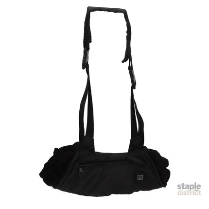 Electric Hand Warming Muff Temperature Controllable Waterproof Quilted Cotton Heated Hand Pouch for Winter Black