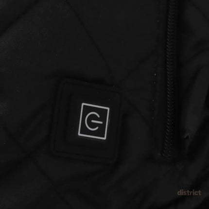 Electric Hand Warming Muff Temperature Controllable Waterproof Quilted Cotton Heated Hand Pouch for Winter Black