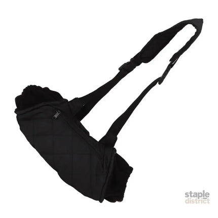 Electric Hand Warming Muff Temperature Controllable Waterproof Quilted Cotton Heated Hand Pouch for Winter Black