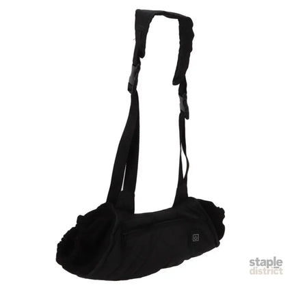 Electric Hand Warming Muff Temperature Controllable Waterproof Quilted Cotton Heated Hand Pouch for Winter Black