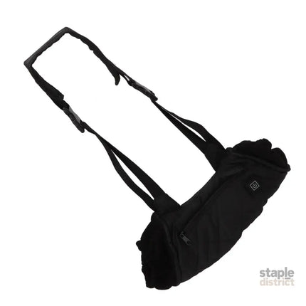 Electric Hand Warming Muff Temperature Controllable Waterproof Quilted Cotton Heated Hand Pouch for Winter Black