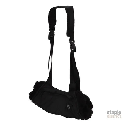 Electric Hand Warming Muff Temperature Controllable Waterproof Quilted Cotton Heated Hand Pouch for Winter Black