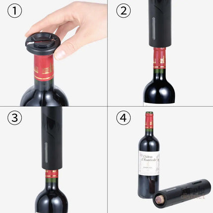 Electric Wine Bottle Opener Tool Automatic - Cordless Corkscrew - Foil Cutter - Home & Garden > Kitchenware > Kitchen
