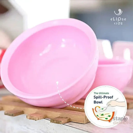 Elipse Kids Spill-Proof Anti-Slip Bowl Stage 1 | Single Pack with Lid Green-2006733339138068480
