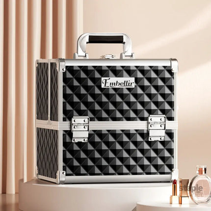 Embellir Makeup Case Beauty Organiser Bag Travel Large Cosmetic Storage Portable - Health & Beauty > Cosmetic Storage >