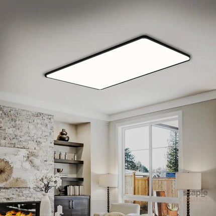 EMITTO 3-Colour Ultra-Thin 5CM LED Ceiling 90W Black-2018816811671359495