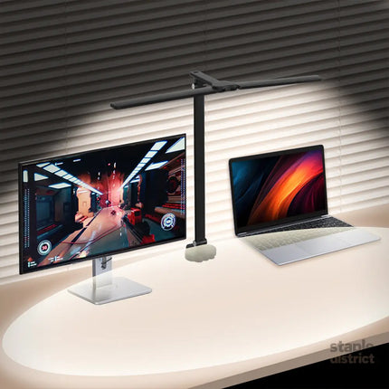 Emitto Double Head LED Desk Lamp Dimmable With Clamp-2018816724576636935