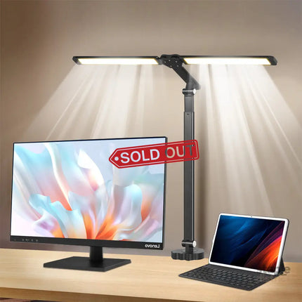 Emitto Double Head LED Desk Lamp Dimmable With Clamp-2018816724576636934