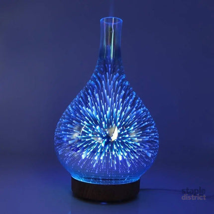 Essential Oil Aroma Diffuser - Mirror 3D Fireworks USB Aromatherapy Mist Humidifier - Appliances > Aroma Diffusers &