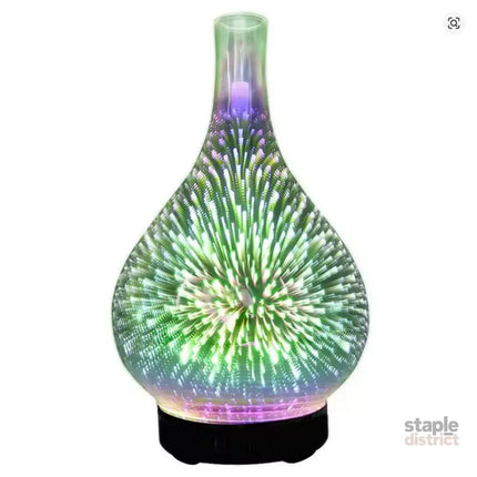 Essential Oil Aroma Diffuser - Mirror 3D Fireworks USB Aromatherapy Mist Humidifier - Appliances > Aroma Diffusers &
