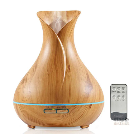 Essential Oil Aroma Diffuser Tulip Light Wood -Ultrasonic Mist Humidifier - Appliances > Aroma Diffusers & Humidifiers