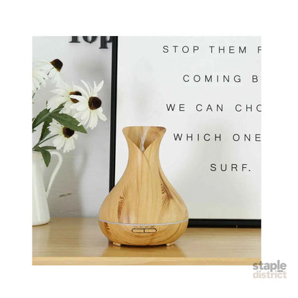 Essential Oil Aroma Diffuser Tulip Light Wood -Ultrasonic Mist Humidifier - Appliances > Aroma Diffusers & Humidifiers