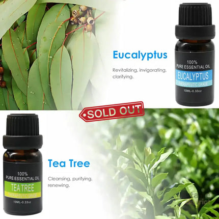 Essential Oil Set 6 Bottles Plant Aromatherapy Oils Natural Scent for Diffuser - Appliances > Aroma Diffusers &