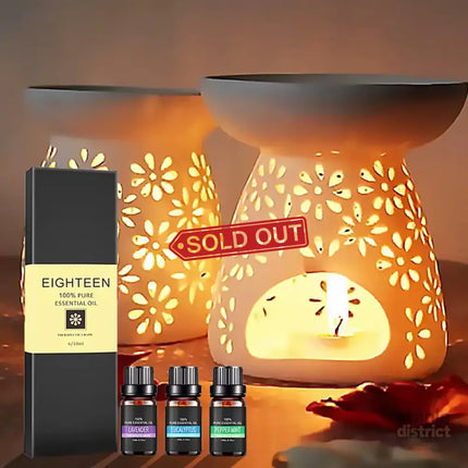 Essential Oil Set 6 Bottles Plant Aromatherapy Oils Natural Scent for Diffuser - Appliances > Aroma Diffusers &