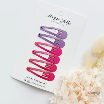 Essential Snap Hair clips - Rosie - 12 Pieces - Fashion > Women’s Fashion > Women’s Accessories