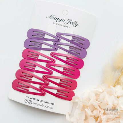 Essential Snap Hair clips - Rosie - 12 Pieces - Fashion > Women’s Fashion > Women’s Accessories