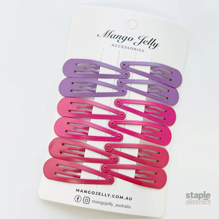 Essential Snap Hair clips - Rosie - 12 Pieces - Fashion > Women’s Fashion > Women’s Accessories