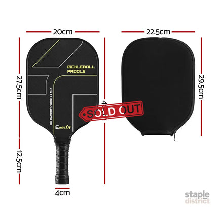 Everfit 2PCS Pickleball Paddles Set Outdoor Pickle Balls Rackets with Cover Bag Training - Baby & Kids > Baby & Kid’s