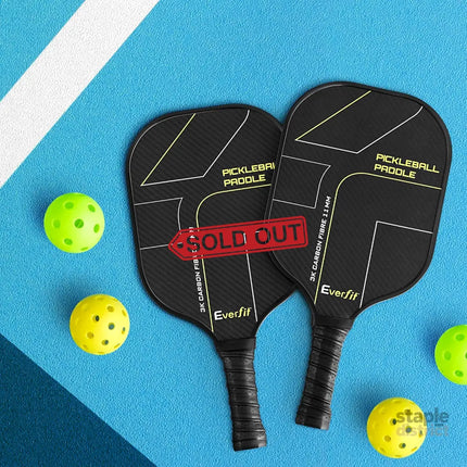 Everfit 2PCS Pickleball Paddles Set Outdoor Pickle Balls Rackets with Cover Bag Training - Baby & Kids > Baby & Kid’s