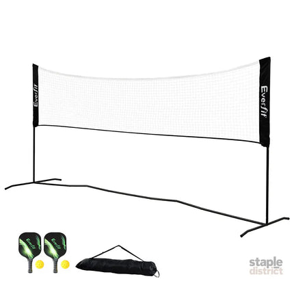 Everfit 3.6M Badminton Tennis Net Portable Volleyball Kit Adjustable Height - Sports & Fitness > Ball Sports > Netball