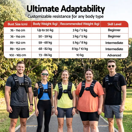 Everfit 3kg Weighted Vest Men Women Reflective Running Vest with Armband Pouch - Sports & Fitness > Exercise Gym &