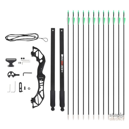 Everfit 55lbs Bow Arrow Set Recurve Takedown Archery Hunting for Beginner Green - Baby & Kids > Baby & Kid’s Toys >