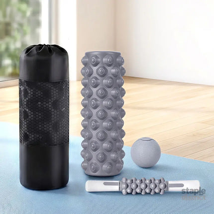 Everfit Foam Roller Set 3-in-1 with Targeted Recovery Muscle Roller Stick & Deep Tissue Massage Ball Heavy Duty 150KG