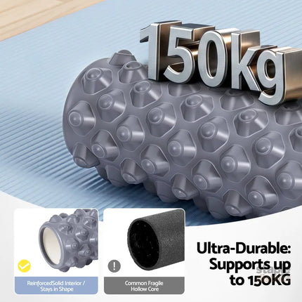 Everfit Foam Roller Set 3-in-1 with Targeted Recovery Muscle Roller Stick & Deep Tissue Massage Ball Heavy Duty 150KG
