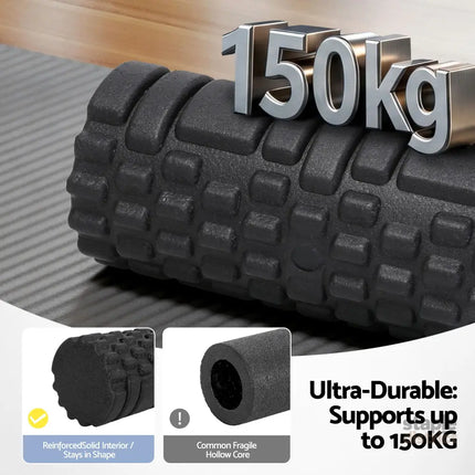 Everfit Foam Roller Set 4 in 1 Grid High Density Massager for Deep Tissue Trigger Point Myofascial Release Back Pain