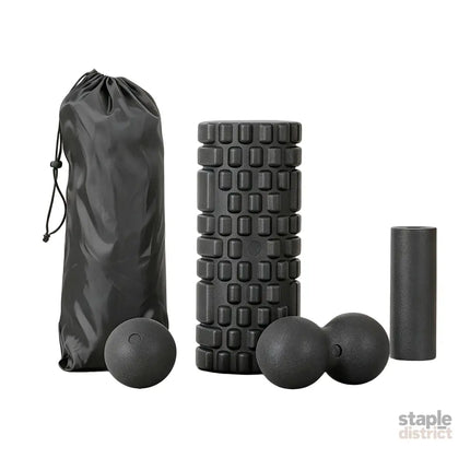 Everfit Foam Roller Set 4 in 1 Grid High Density Massager for Deep Tissue Trigger Point Myofascial Release Back Pain