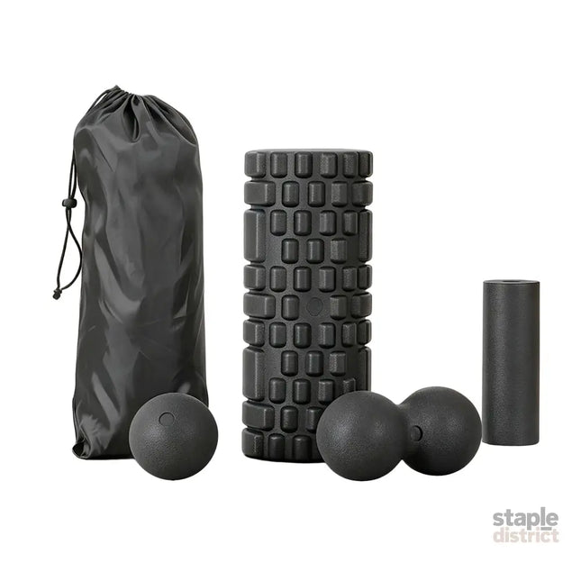 Everfit Foam Roller Set 4 in 1 Grid High Density Massager for Deep Tissue Trigger Point Myofascial Release Back Pain