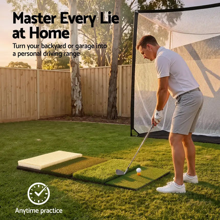 Everfit Golf Hitting Mat Practice Turf 4 in 1 Foldable Training Aid Backyard - Sports & Fitness > Golf > Golf