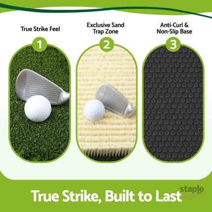 Everfit Golf Hitting Mat Practice Turf 4 in 1 Foldable Training Aid Backyard - Sports & Fitness > Golf > Golf