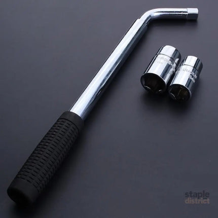 Extendable Car Wheel Brace Heavy Duty Nut Lug Wrench Sockets 17/19mm & 21/23mm - Auto Accessories > Auto Accessories