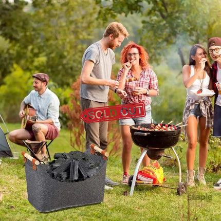 Felt Firewood Storage Basket Tote Bag Large Felt Basket for Firewood Wood Holder - Baby & Kids > Kid’s Furniture > Toy