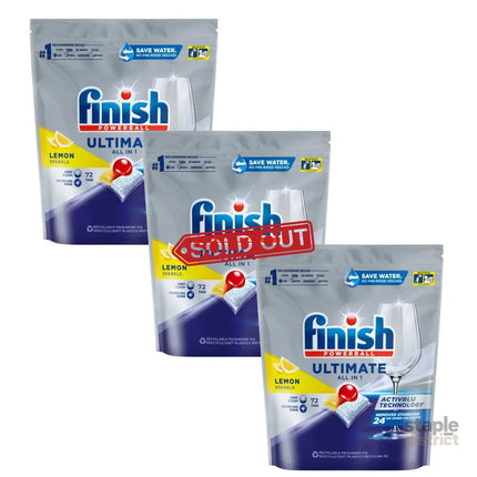 Finish Ultimate All in 1 x 216 Lemon Sparkle Dishwashing Tablets-2050056849985769472