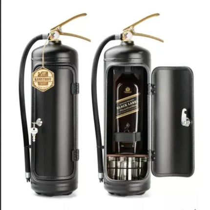 Fire Extinguisher Minibar Wine Cabinet Perfect Gift for Men black - Appliances > Fridges & Freezers > Wine Fridges