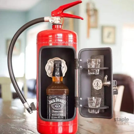 Fire Extinguisher Minibar Wine Cabinet Perfect Gift for Men black - Appliances > Fridges & Freezers > Wine Fridges