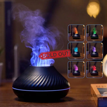 Flame Essential Oil Diffuser,Air Diffuser,Ultrasonic Aromatherapy Air Humidifier - Appliances > Aroma Diffusers &