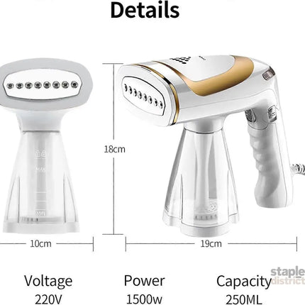 Foldable Handheld Garment Steamer 250ml Tank Portable Clothes Steamer for Travel - Appliances > Washers Dryers & Irons