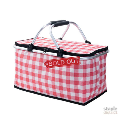 Foldable Picnic Basket Outdoor Camping Carrying Basket Portable Food Storage - Green - Outdoor Recreation > Iceboxes &