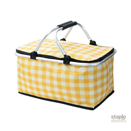 Foldable Picnic Basket Outdoor Camping Carrying Basket Portable Food Storage - Greenery - Outdoor Recreation > Iceboxes
