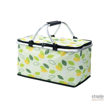 Foldable Picnic Basket Outdoor Camping Carrying Basket Portable Food Storage - Greenery - Outdoor Recreation > Iceboxes