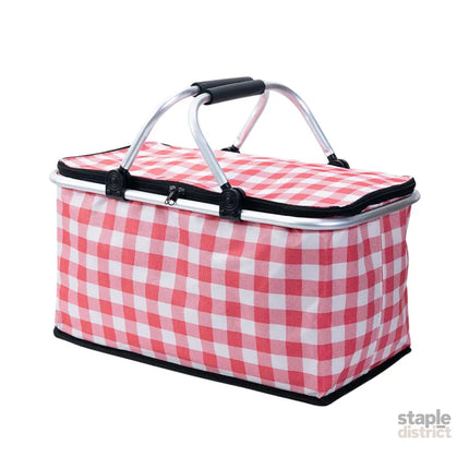 Foldable Picnic Basket Outdoor Camping Carrying Basket Portable Food Storage - Greenery - Outdoor Recreation > Iceboxes