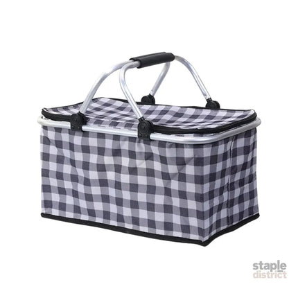 Foldable Picnic Basket Outdoor Camping Carrying Basket Portable Food Storage - Greenery - Outdoor Recreation > Iceboxes