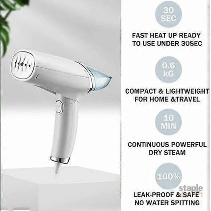 Foldable Travel Handheld Steamer for Garments Clothes Fabric Home Iron - Appliances > Washers Dryers & Irons > Irons &